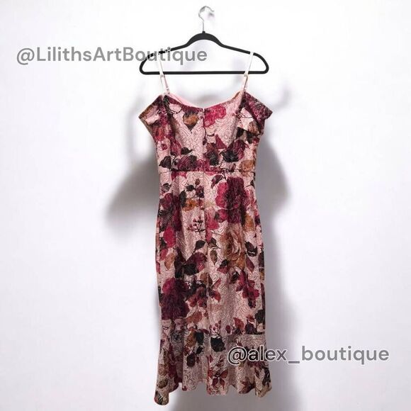 Siena Off The Shoulder Floral Lace Midi Dress(C043)-Size 10 for Women - Picture 6 of 11